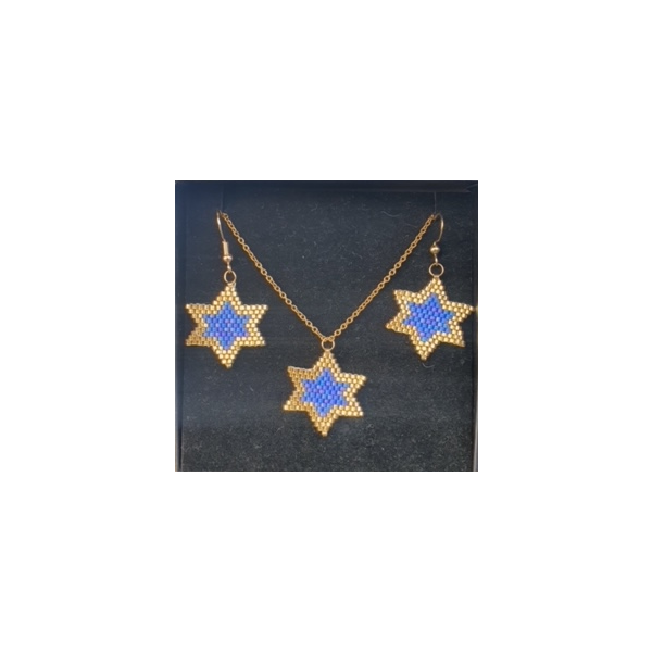 14k Gold Stars Earring and Necklaces Set 2