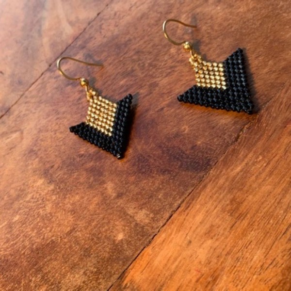 Gold-Black Earring 1