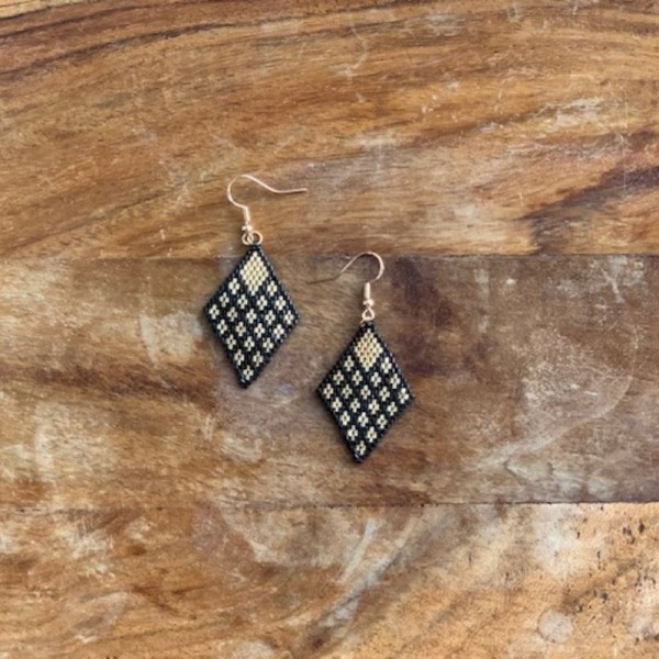 Gold-Black Earring 2