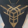 14k Black and Gold 3d Miyuki Necklace 1