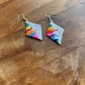 White and Shiny Colorful Earring 1