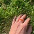 Miyuki Beads Ring Orange and Gold 1