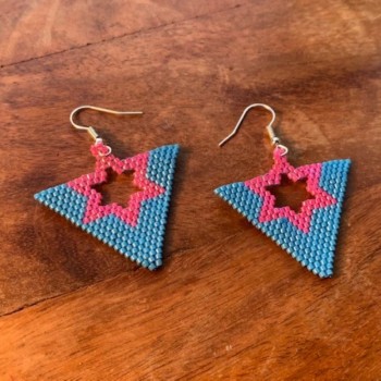 Triangle Blue Earring