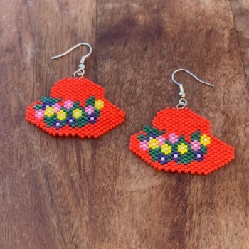 Red Hat Earring