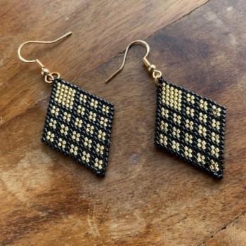 Gold-Black Earring