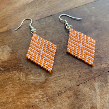 Miyuki Orange Earring